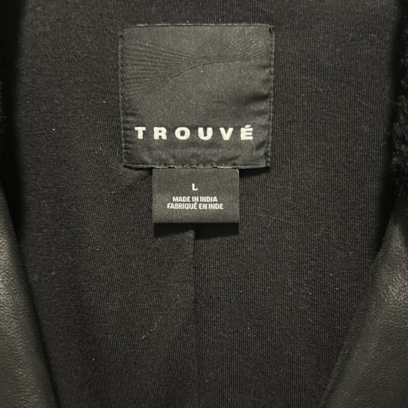 Leather jacket with shearling collar - Picture 3 of 10